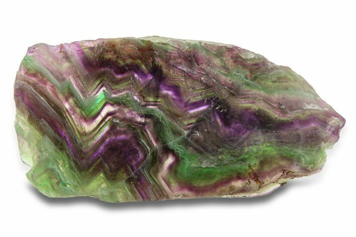 Colorful, Polished Fluorite Slab - China #287202